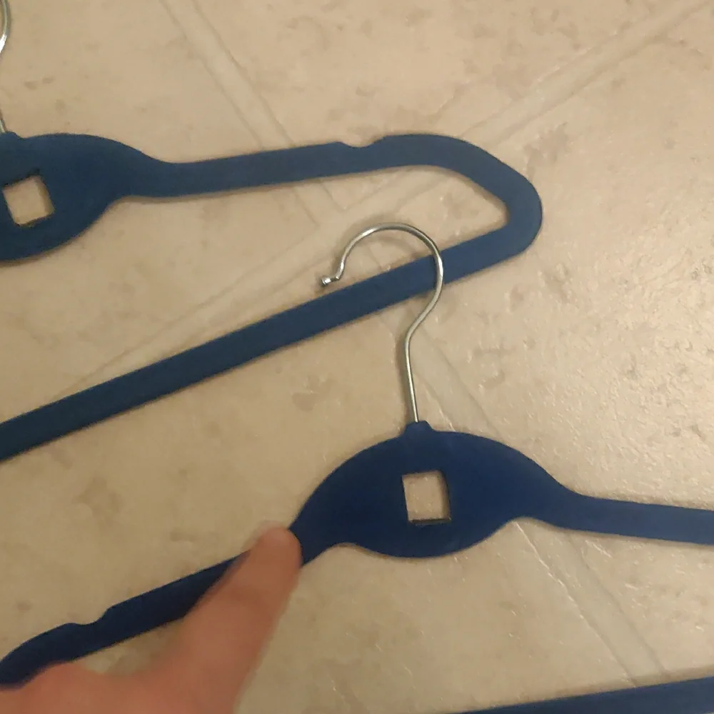 Set of 29 youth/kids Non slip Blue Velvet Hangers Y2K Retro Vintage Inspired